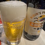 元氣餃子 弄堂 - ビールをおかわりｗ