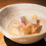 純・懐石焼鳥 串焼ちゃぼ蔵 - 厚揚げの焼きびたし