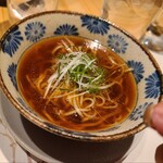 やきとり割烹 旬季 - 鶏そば♡エリﾁｬﾝと半分こで2種類の麺を楽しみました♡