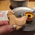 やきとり割烹 旬季 - 甘納豆チーズモナカ♡こちらもおいちーズ♡