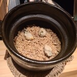 やきとり割烹 旬季 - 牡蠣とそぼろの炊き込みご飯♡こちらはエリﾁｬﾝと半分こで全てお持ち帰りにしました〜♡