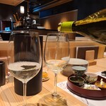 やきとり割烹 旬季 - 着物を着た綺麗なお姉ｻﾏが注いでくださいました♡