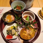 やきとり割烹 旬季 - 先付け5品全て美味しかったです♡