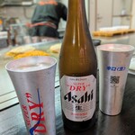 初代だんだん - 瓶ビールはアサヒスーパードライ♪