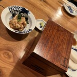 吾妻橋 やぶそば - 焼き海苔　とりわさ