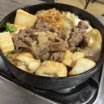 すき焼き キムラ - 本当はお肉は端に寄せないといけない:( ;´꒳`;)