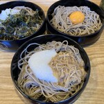 出雲そば 菊二郎 - 磯のりおろし　卵　なめ茸とろろ