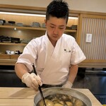 鮨 一二郎 - 12年目のゆうま君。一昨年結婚して去年パパになりました！おめでとうございます❤️いつも真摯な姿勢が素敵です。