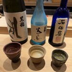 鮨 一二郎 - 本日の隠し酒は黒龍飲み比べ•*¨*•.¸¸☆*･ﾟ思い出深い、大好きな福井の黒龍(๑♡∀♡๑)美味しかった！