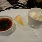 Ristorante Martello - 栗のクリームブリュレ。ヨーグルトジェラート♪