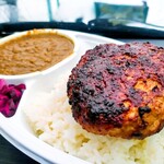 国産の若鶏 やきとりザンギNo.1 - スパイスカレー＋つくねハンバーグ200g