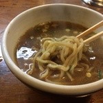 つけそば 周一 - つけそばのスープ割りをラーメンでいただく