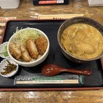 【2026.1.20(火)】豚カレーうどん（並盛）＋ささみカツ丼1,500円