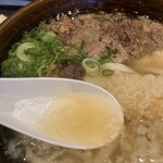 あずみうどん 朝倉店 - あずみうどんのスープ飲むと生き返る思い