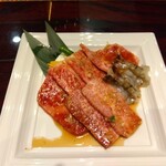 游玄亭 - 焼物（上ロース焼、カルビ焼、エビ焼）