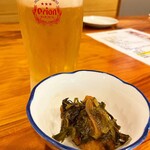 めし処 しぃーしぃー がんがん - まずはオリオンビール生でカンパーイ