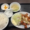 西海 - 鶏唐揚げの生姜醤油炒め定食 大盛