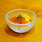 鮨 井上 - ウニとイクラ