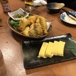 地鶏と沖縄琉球しゃぶしゃぶ 個室居酒屋 くろ凪 - 鶏天、出汁巻き玉子