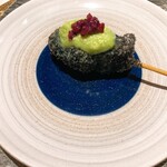 串揚げ 百樹璃座 - 真鯛の竹墨はあっさりと