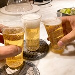 串揚げ 百樹璃座 - リナさんにカンパ〜イ♡