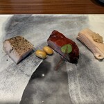 西麻布 香宮 - 自家製窯焼き叉焼と豚トロ肉、コールドチキンの生姜ソース