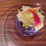 西麻布 香宮 - クラゲの頭、季節野菜の葱ソース和え