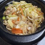 ほっともっと - 肉野菜炒め、意外に汁だく