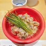 鮨と地酒 じょっぱり - なめろう(￥580)と豊祝