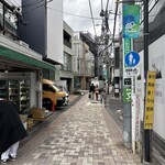 江戸前寿司 青山さなか - 黄色い車の手前の階段