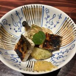 野口太郎 - 鰻の白焼　菊芋　白味噌と柚子胡椒の合わせ調味料