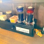 もちロン - 紫色が醤油←    →赤色がポン酢