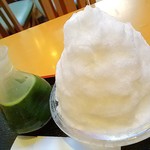 茶寮 油長 - 20140914訪問。宇治吟醸酒氷。シロップは自分でかけます。
