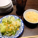 青龍門 池袋店 - サラダ、スープ