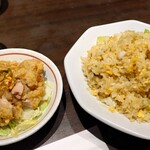 青龍門 池袋店 - 海鮮炒飯、油淋鶏