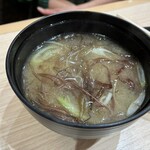 函館グルメ回転ずし 函太郎 - ふのりの味噌汁