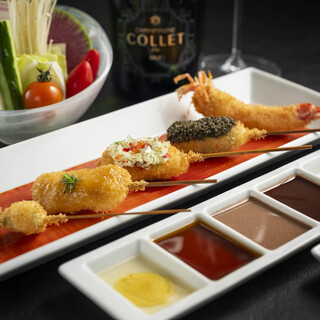 食材と職人技の光る串揚げ