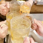 鹿酔庵 - ドリンク写真:牡蠣に乾杯～～