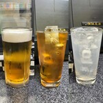 彦治 - 生ビール、ウーロンハイ、チューハイ