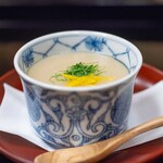 よし町 - 2026.1 薄蒸し蕪餡（土浦産蕪、ムキタケ、小芋、三つ葉、柚子）