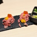 月と灯り - 道産A4和牛と雲丹いくらのうにくら肉寿司