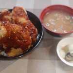 まるい食堂 - ソースマグロかつ丼(小)