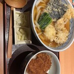 麦の花讃岐うどん - ちくたまうどん＋ソースカツ丼