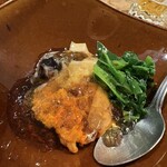 とく山 - 蒸し鮑とウニのジュレがけ