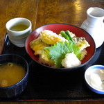 比良暮雪 - 鮎家びわこ名物、あゆ丼セット