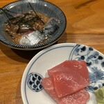 肴や だんじ - ゴマサバと生マグロ刺し