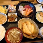 いこう - 魚定定食(お刺身と焼き魚) 1,000円(税込)