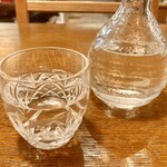 手打そば処 丁字屋 - 江戸切子風のぐい飲み