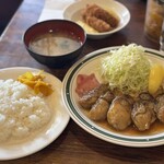 かつれつ四谷たけだ - 牡蠣バター焼き定食　ごはんとお味噌汁が付きます！