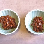 味の八珍亭 - 自家製辛子南蛮（唐辛子味噌）